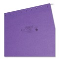 File Folders | Smead 64072 Letter Size 1/5-Cut Tabs Colored Hanging File Folders - Purple (25/Box) image number 2