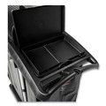 Cleaning Carts | Rubbermaid Commercial 1861427 Executive High Security 23.1 in. x 39.6 in. x 27.5 in. Janitorial Cleaning Cart - Black image number 7
