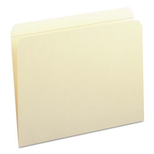 File Folders | Smead 10310 Straight Tabs 0.75 in. Expansion Letter Size 11-pt Reinforced Tab File Folders - Manila (100/Box) image number 0