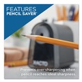 Pencil Sharpeners | X-ACTO 19501X 3.5 in. x 5.5 in. x 4.5 in. AC-Powered Mighty Mite Home Office Electric Pencil Sharpener - Black/Gray/Smoke image number 8