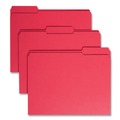 File Folders | Smead 12734 0.75 in. Expansion Reinforced 1/3-Cut Top Tab Colored File Folders - Letter Size/Red (100/Box) image number 0