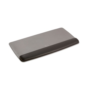 3M WR420LE 19.6 in. x 10.6 in. Antimicrobial Gel Keyboard Wrist Rest Platform - Black/Gray/Silver