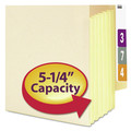 File Folders | Smead 76174 5.25 in. Expansion Legal Size End Tab File Pockets with Tear Resistant Gussets - Manila (10/Box) image number 3