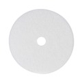 Cleaning & Janitorial Accessories | Boardwalk BWK4024WHI 24 in. Diameter Polishing Floor Pads - White (5/Carton) image number 0
