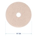 Just Launched | Boardwalk BWK4019NHE 19 in. Diameter Natural Hog Hair Burnishing Floor Pads - Tan (5/Carton) image number 3
