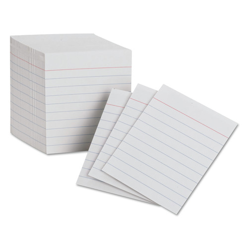 Flash Cards | Oxford 10009EE 3 x 2.5 Ruled Mini Index Cards - White (200/Pack) image number 0
