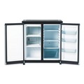 Breakroom Supplies | Avanti RMS551SS 5.5 CF Side by Side Stainless Steel Refrigerator/Freezer - Black image number 1