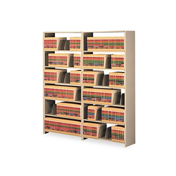 Tennsco 127648AC 48 in. x 12 in. x 76 in. Steel Snap-Together Six-Shelf Closed Add-On - Sand