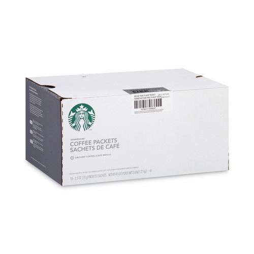 Coffee | Starbucks 12420994 2-1/2 oz Packet Coffee - Pike Place Decaf (18/Box) image number 0
