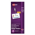 Label & Badge Holders | Avery 02921 2-1/4 in. x 3-1/2 in. Secure Horizontal Top Clip-Style Badge Holders - Clear (50/Box) image number 0