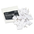 Label & Badge Holders | PM Company 04983 1.63 in. x 1.5 in. Replacement Slotted Key Cabinet Tags - White (20/Pack) image number 0