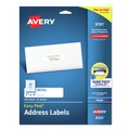 Labels | Avery 08161 1 in. x 4 in. Easy Peel Address Labels with Sure Feed Technology for Inkjet Printers - White (20/Sheet, 25 Sheets/Pack) image number 0
