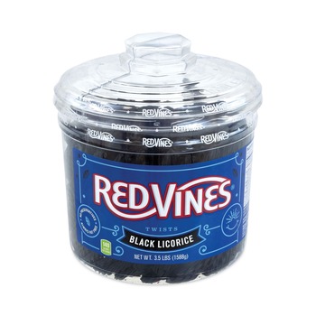 SNACKS | Green Rabbit 54417 3.5 lbs. Jar Black Licorice Twists
