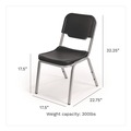 Office Chairs | Iceberg 64111 Rough n Ready 17.5 in. Seat Height Supports Up to 500 lbs. Stack Chair - Black Seat/Back/Base (4/Carton) image number 4