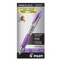 Pens | Pilot 31006 G2 Premium Extra-Fine 0.5 millimeter Retractable Gel Pen - Purple Ink/Smoke/Purple Barrel (1-Dozen) image number 1