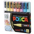 Back to School Sale | uni-ball PC3M8CSOFTCOLORS Fine Bullet Tip 0.9 mm/1.3 mm Water-Based Paint Markers - Assorted Colors (8/Set) image number 0