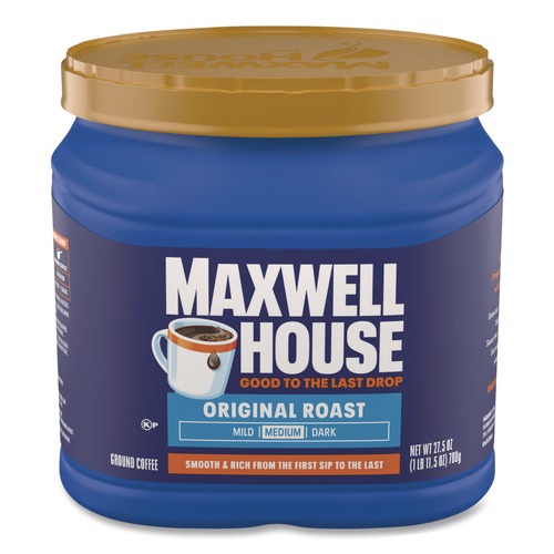 Coffee | Maxwell House 4300009422 27.5 oz. Canister Coffee - Original Roast image number 0