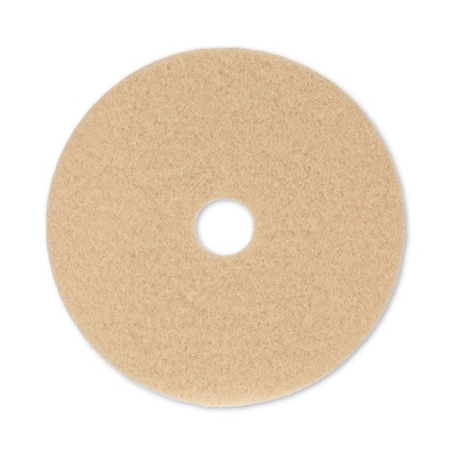 Cleaning & Janitorial Accessories | Boardwalk BWK4020ULT 20 in. Diameter Burnishing Floor Pads - Tan (5/Carton) image number 0