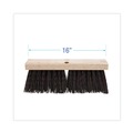  | Boardwalk BWK73160 6.25 in. Polypropylene Bristles 16 in. Brush Street Broom Head - Brown image number 1