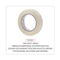 Tapes | Universal UNV30024 3 in. Core 24 mm. x 54.8 m. #120 Utility Grade Filament Tape - Clear (1-Roll) image number 3