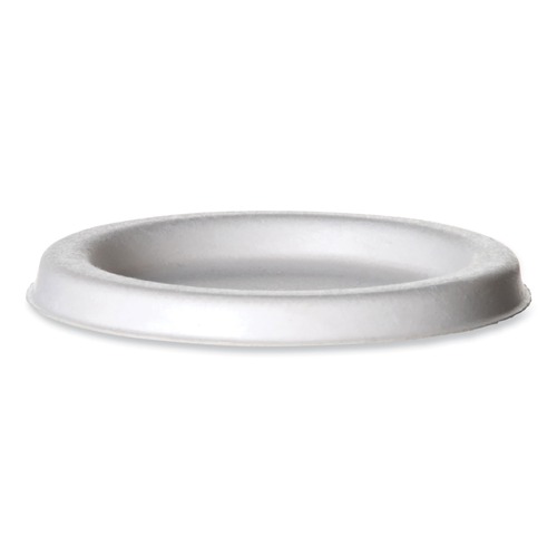 Food Trays, Containers, and Lids | Eco-Products EP-SPCLID2 2 oz Sugarcane Portion Cup Lids - White (2500/Carton) image number 0