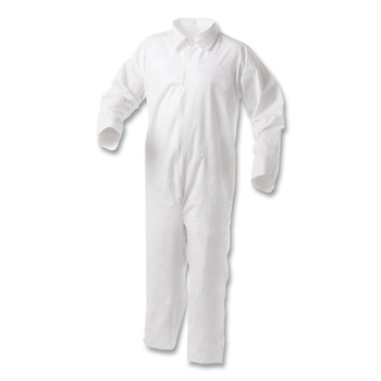 Ansell 38920 A35 Liquid And Particle Protection Coveralls, Zipper Front, 2x-Large, White, 25/carton