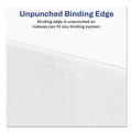 Back to School Sale | Avery 01405 11 in. x 8.5 in. 26-Tab E Avery Style Preprinted Legal Exhibit Side Tab Index Dividers - White (25/Pack) image number 5