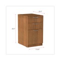 Office Carts & Stands | Alera VA532822WA 15.63 in. x 20.5 in. x 28.5 in. Valencia Series 3-Drawer Full File Pedestal - Modern Walnut image number 5