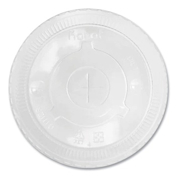 Karat C-KCL1045 32 oz. Cold Cup Flat PET Plastic Lids - Clear (600/Carton)