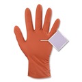 Disposable Gloves | Ammex GWUOFN46050 9.06 in. 6 mil Ultra Industrial Flock-Lined Nitrile Disposable Gloves - Large/Orange (500/Carton) image number 2