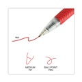 Pens | Universal UNV15532 1 mm Comfort Grip Retractable Ballpoint Pen - Medium, Red (1 Dozen) image number 6