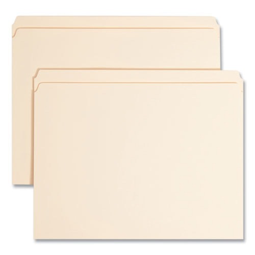 File Folders | Smead 14510 Straight Tabs 0.75 in. Expansion 1 Fastener Letter Size Top Tab Fastener Folders - Manila Exterior (50/Box) image number 0
