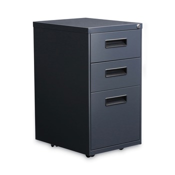 JUST LAUNCHED | Alera ALEPABBFCH 14.96 in. x 19.29 in. x 27.75 in. 3-Drawers: Box/Box/File Legal/Letter Left or Right File Pedestal - Charcoal