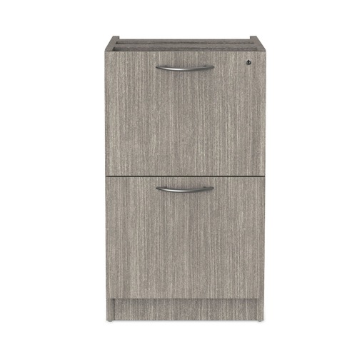 Office Filing Cabinets & Shelves | Alera ALEVA542822GY 15.63 in. x 20.5 in. x 28.5 in. Valencia Series Full Pedestal File Left or Right 2 Legal/Letter-Size File Drawers - Gray image number 0