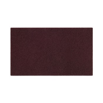 Boardwalk 7100151257 28 in. x 14 in. Deep Scrub Pads - Maroon (10/Carton)