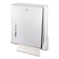Paper Towels and Napkins | San Jamar T1905XC 11.63 in. x 5 in. x 14.5 in. True Fold C-Fold/Multifold Paper Towel Dispenser - Chrome image number 2