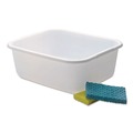 Cleaning & Janitorial Supplies | Rubbermaid 2951ARWHTCT Microban 14.5 in. x 12.5 in. x 5.7 in. 4.5 Gallon Dishpan - White (6/Carton) image number 6