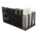 Breakroom Supplies | Mind Reader CMG2MESH-BLK 11.61 in. x 23.9 in. x 12.76 in. 14-Compartment Network Collection Coffee Cup and Condiment Countertop Organizer - Black image number 4