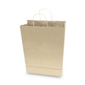 Food Service | Cosco 091566 12 in. x 6.5 in. x 17 in. Premium Shopping Bag - Brown (50/Box) image number 1