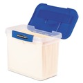 Boxes & Bins | Bankers Box 0086301 14.25 in. x 8.63 in. x 11.06 in. Heavy-Duty Portable File Box - Clear/Blue image number 3