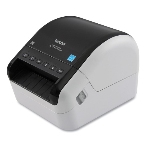 Label Makers | Brother QL1110NWB QL-1110NWB 6.7 in. x 8.7 in. x 5.9 in. 69 Labels Print Speed Wide Format Professional Label Printer image number 0