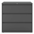 Office Filing Cabinets & Shelves | Alera 25507 42 in. x 18.63 in. x 40.25 in. 3 Legal/Letter/A4/A5 Size Lateral File Drawers - Charcoal image number 2