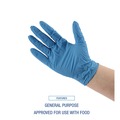 Disposable Gloves | Boardwalk 395SCTA 5 mil Disposable Powder-Free Nitrile Gloves - Small, Blue (1000/Carton) image number 9