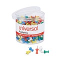 Push Pins | Universal UNV31314 3/8 in. Plastic Colored Push Pins - Assorted (400/Pack) image number 0