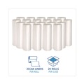 Trash Bags | Boardwalk Z6036LN GR1 30 Gallon 8 mic 30 in. x 36 in. Perforated Roll High Density Can Liners - Natural (25 Bags/Roll, 20 Rolls/Carton) image number 5