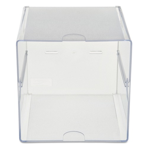 Desktop Organizers | Deflecto 350401 6 in. x 6 in. x 6 in. 1 Compartment Stackable Plastic Cube Organizer - Clear image number 0