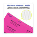 Labels | Avery 06482 3.33 in. x 4 in. High-Vis Removable Laser/Inkjet ID Labels with Sure Feed - Assorted Neon (72/Pack) image number 6