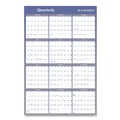 Bulletin Boards | AT-A-GLANCE A1102 24 in. x 36 in. 12-Month (Jan to Dec): 2025 Vertical/Horizontal Erasable Quarterly/Monthly Wall Planner - White/Blue Sheets image number 0