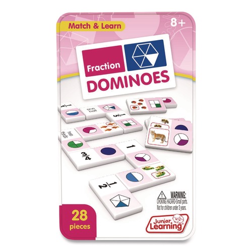 Office & Office Supplies | Junior Learning Inc JL485 Ages 8 to 12 Fraction Dominoes image number 0