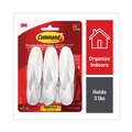 Hook & Loop Fasteners | Command 17081-6ES 3 lbs. Capacity Plastic Decorative Hooks - Medium White (6/Pack) image number 0